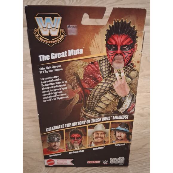 WWE Elite Legends THE GREAT MUTA Action Figure Series 27 Mattel  New Unopened - Picture 5 of 8